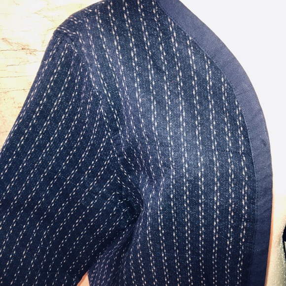 XL Old Navy Blue & White Boho Quilted Jacket - Picture 6 of 12